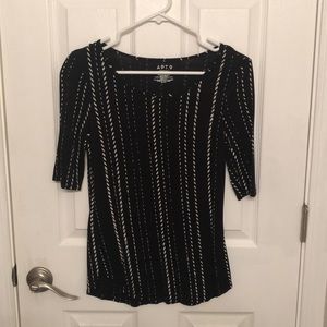 X-small black and cream  shirt